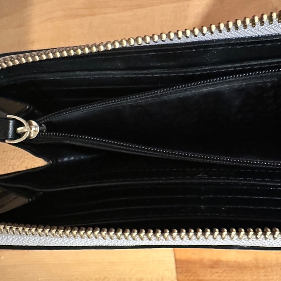 kate spade zip wallet Lacey Grand St color block light stone ice gray & black - Picture 7 of 9